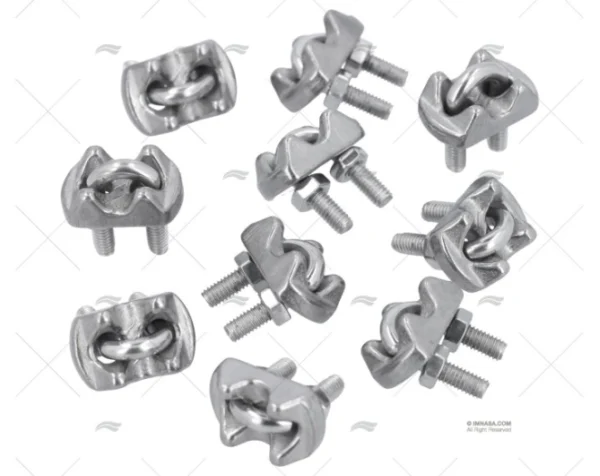 SUJETACABLES INOX 4mm (10u)