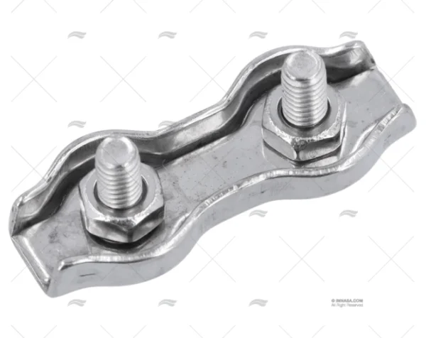 SUJETACABLES INOX PLANO DOBLE 3mm