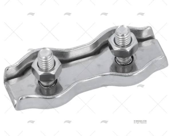 SUJETACABLES INOX PLANO DOBLE 6mm