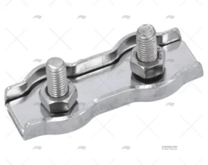 SUJETACABLES INOX PLANO DOBLE 8mm