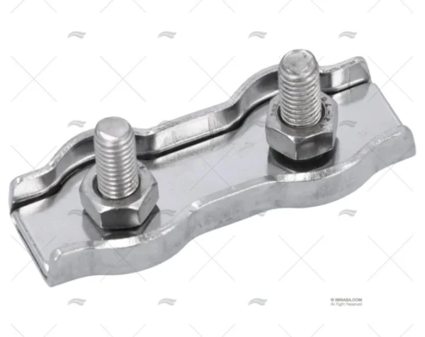 SUJETACABLES INOX PLANO DOBLE 8mm