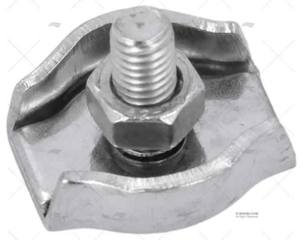 SUJETACABLES INOX PLANO SIMPLE 4mm