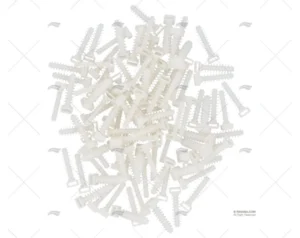 TACO FIJADOR BRIDA 8mm BLANCO 100 U. NORMA