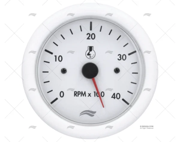 TACOMETRO IMB 4000RPM 12V BLANCO IMNASA