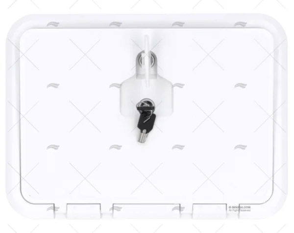 TAPA 370x270mm BLANCA C/LLAVE