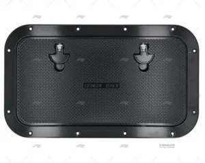 TAPA 600x350mm NEGRA ALUMINIO