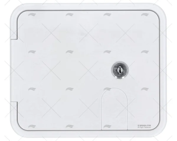 TAPA REGISTRO CON LLAVE GS BLANCA