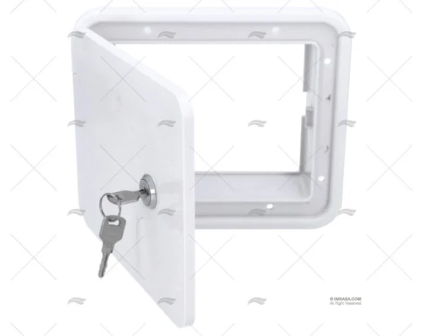 TAPA REGISTRO CON LLAVE GS BLANCA