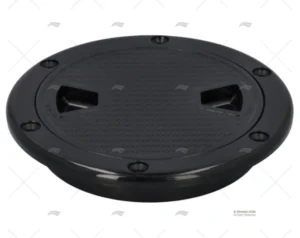 TAPA REGISTRO REDONDO ABS NEGRO 141mm