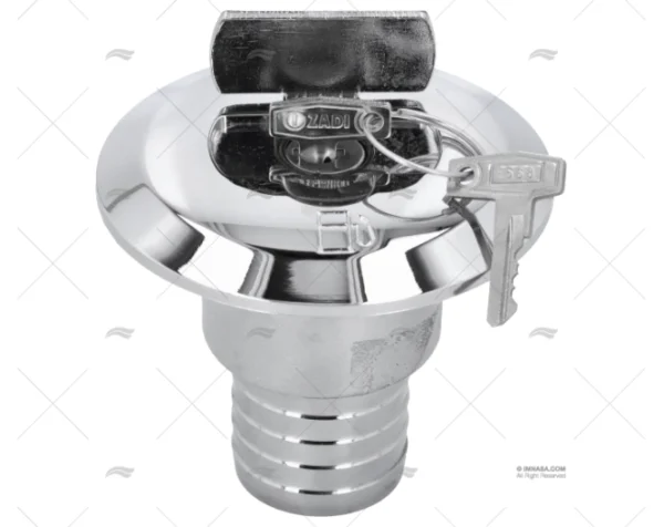 TAPON FUEL 38mm C/LLAVE LATON CROMADO F. FORESTI SUARDI