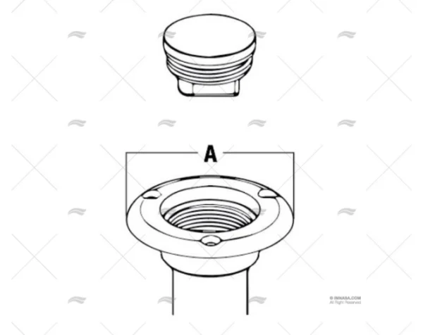 TAPON ZINC CROMADO GAS PERKO