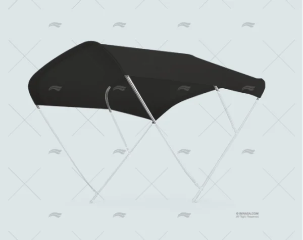 TELA CAPOTA 215 NEGRA 3 ARCOS PERFORADO TESSILMARE