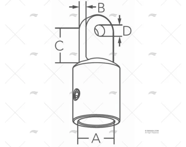 TERMINAL CAPOTA INOX SS316 22,4mm