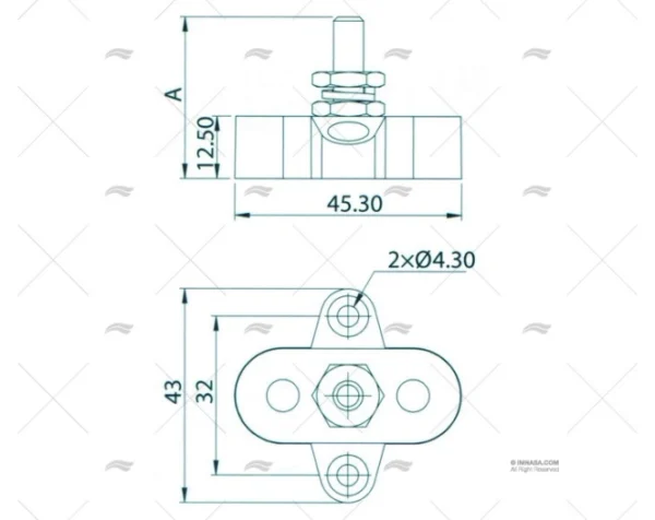 TERMINAL SIMPLE ROJO M6