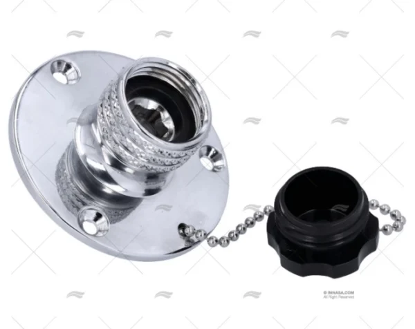 TOMA DE AGUA EN BRONCE CROMADO PERKO