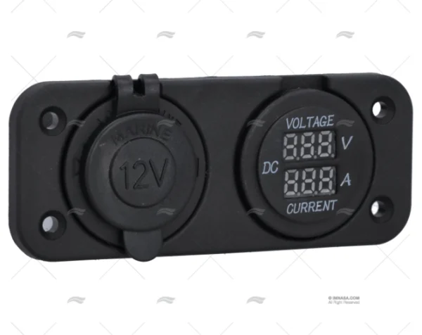 TOMA MECHERO+VOLT. + AMP. EMPOTRABLE