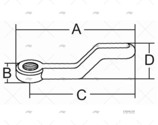 TRINQUETE 62mm INOX 316 MARINE TOWN