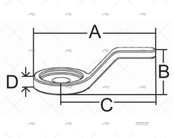 TRINQUETE 67mm INOX 316 MARINE TOWN