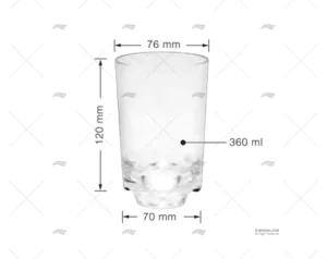 VASO AGUA 360ml 4pcs