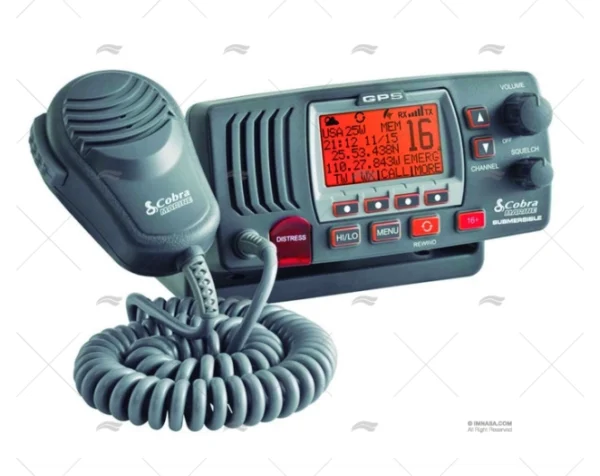 VHF FIJA COBRA MRF77 DSC Y GPS NEGRA