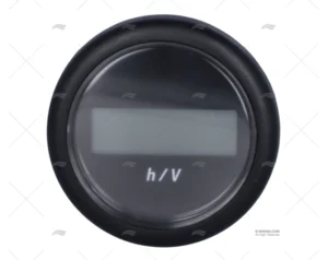 VOLTIMETRO 8-24V CTA. HORAS 52mm NEGRO R