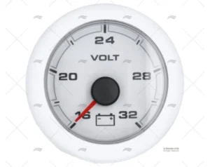 VOLTIMETRO OL 12/24V 16-32V 52mm BLANCO
