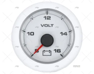 VOLTIMETRO OL 12/24V 8-16V 52mm BLANCO