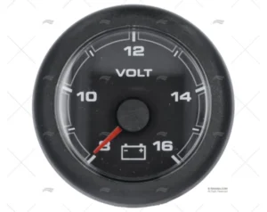 VOLTIMETRO OL 12/24V 8-16V 52mm NEGRO