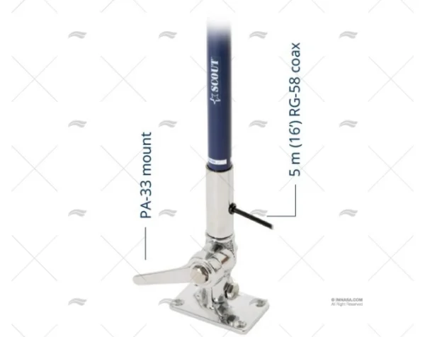 ANTENA VHF 2.40MT 3dB AZUL SCOUT SCOUT