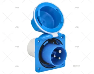 BASE ELEC POPA 16A 2+T DIA.43 AZUL
