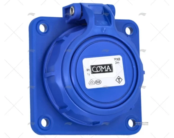 BASE SCHUCO CON TAPA AZUL 75X75mm