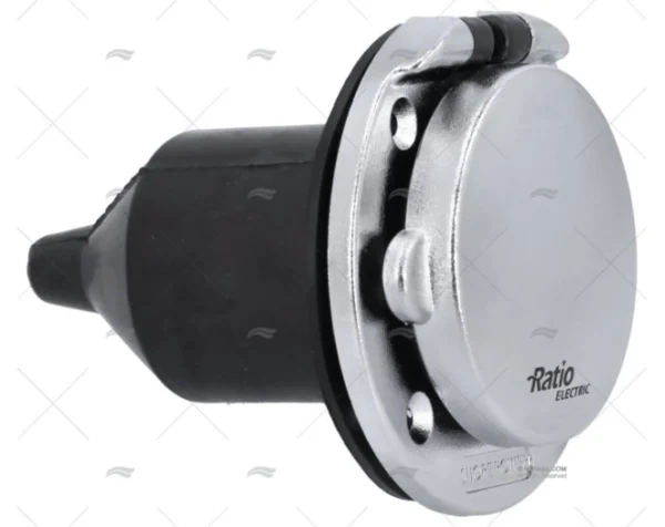 BASE TOMA DE PUERTO CE ABS CROMADA 16A/2 RATIO ELECTRIC