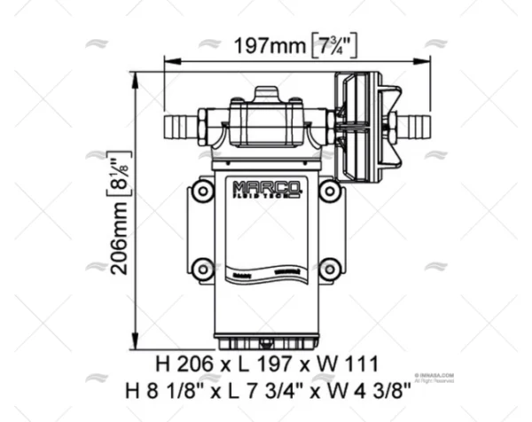 BOMBA AGUA 24V 1560L/H MARCO