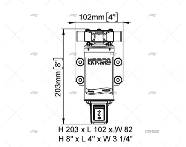 BOMBA TRANSFER 28L/MIN 24V C/INTERRUPTOR MARCO