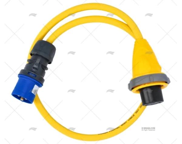 CABLE 1m AMARILLO 16A MACHO/HEMBRA