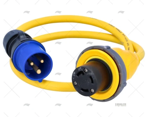 CABLE 1m AMARILLO 16A MACHO/HEMBRA