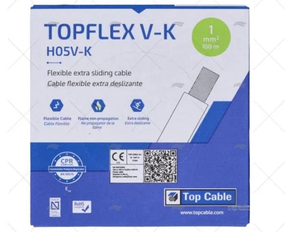 CABLE H05V/H07V 1 NEGRO 100m