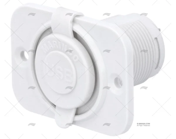 CLAVIJA DOBLE USB BLANCO 12V MARINCO