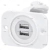 CLAVIJA DOBLE USB BLANCO 12V MARINCO