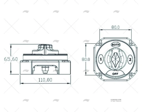DESCONECTADOR BATERIA 230A 2P ON-OFF