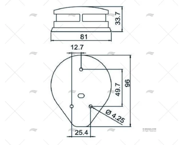 JUEGO BAB/EST LED INOX C/JUNTA NEGRA 12V