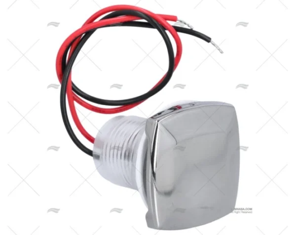 LED CORTESIA CUADRADO C/TAPA INOX LADO I