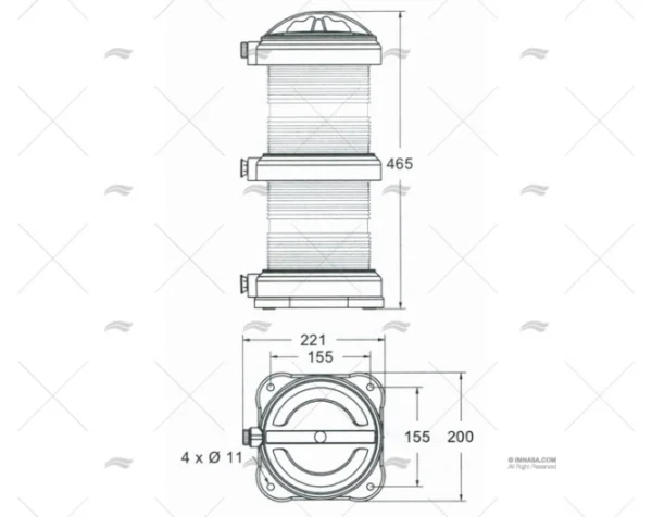 LUZ DHR 70 DOBLE 360º VERDE