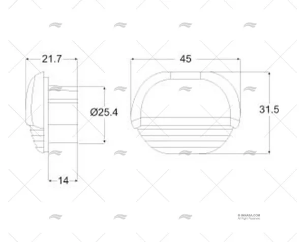 LUZ EASY FIT LED 12-24V CROMADO/BLANCO HELLA MARINE