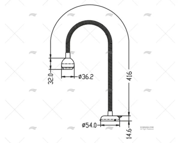 LUZ LECTURA LED LATON CROMADO 8-30V BOLA