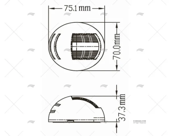 LUZ NAVEGACION BICOLOR 12V BLANCA