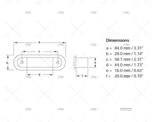 LUZ OBLONG ROJA 12V HELLA MARINE