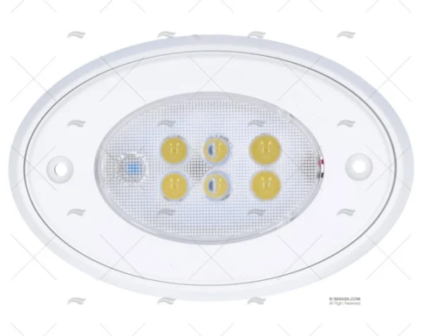 LUZ PLAFON 140x90mm 6LED OVALADO