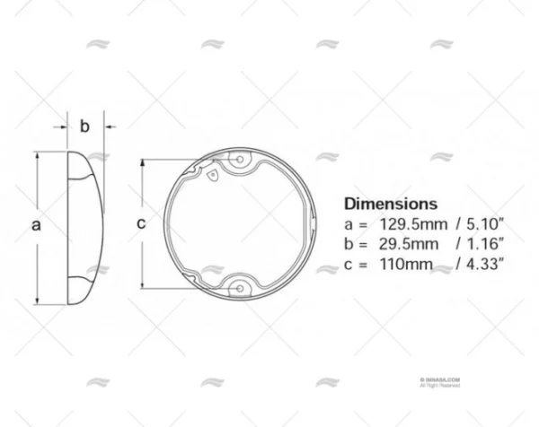 LUZ SUPERFICIE LED NEGRA 9-33V BLANCO MO HELLA MARINE