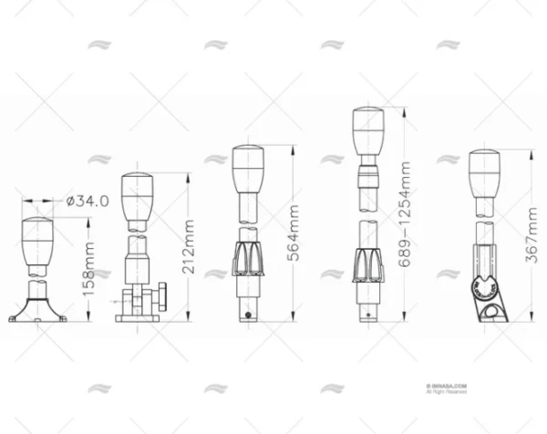 LUZ TOPE 12-24V FIJA 158mm